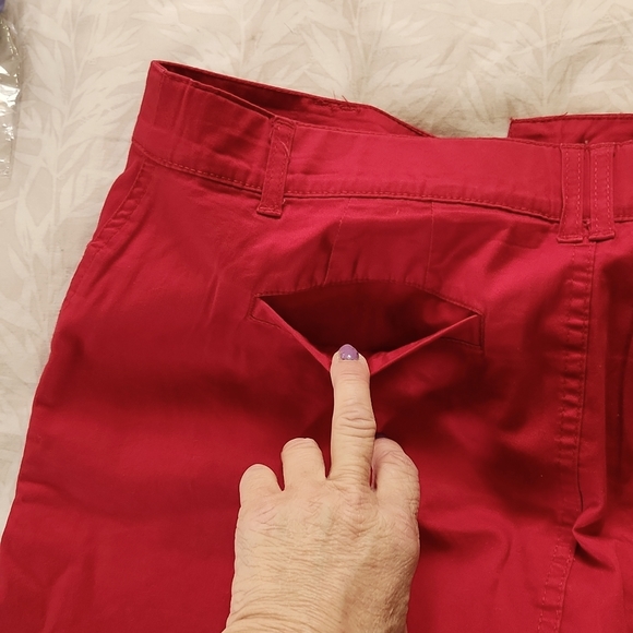 Croft & Borrow red denim skorts - Picture 6 of 7